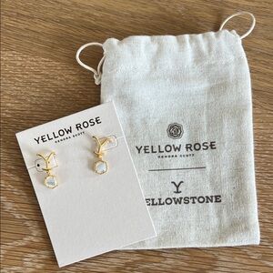 Kendra Scott Yellow Rose:  Gold/Ivory Earrings